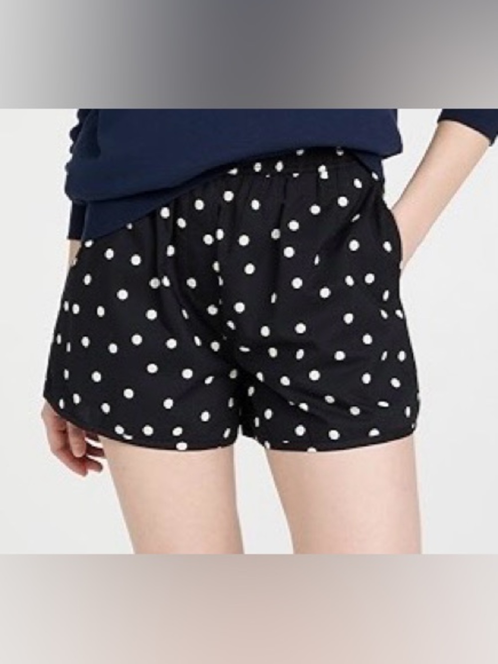 Clare V Black & White Polka Dot “St Martin” Boxer Shorts - XL